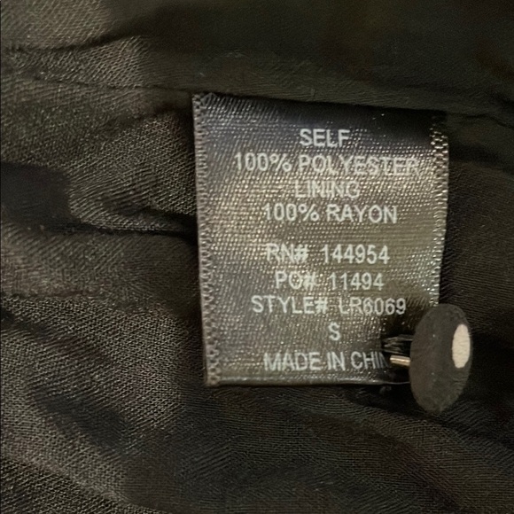 Luxxel Black and White Polka Dot Romper 100% Polyester LINING 100% RAYON NWT - Picture 5 of 9